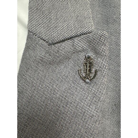 Tommy Hilfiger Two-Button Oxford Chambray Blazer blue preppy chic size 6 - Picture 9 of 16